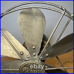 Rare Antique Diehl Fan Brass Blades Oscillating Working 10 Vtg Model E 29711