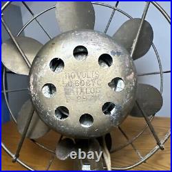 Rare Antique Diehl Fan Brass Blades Oscillating Working 10 Vtg Model E 29711