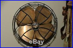 Rare Antique Fan Vintage Emerson Brass Fan 6250 Art Deco Mic Stand DECO 1940s