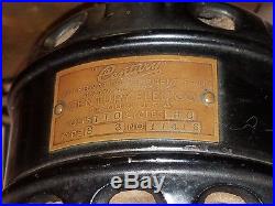 Rare Antique Vintage Electric Century Type S3 Brass Fan