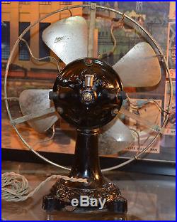 Rare Original 10 Ball Motor Tab Foot Ornate Marelli Antique Early Electric Fan