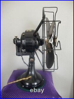 Restored Antique 1925 Westinghouse 516860A Oscillating 12 Desk Fan 3 speeds