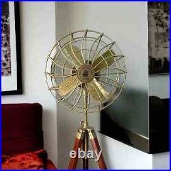 Royal Navy Antique Electric Pedestal Floor Fan with Tripod Stand Home Decor/Gift