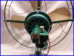 Star-rite 3 Speed Oscillating Fan 16 Brass Blade New Paint All New Wiring Used