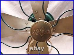 Star-rite 3 Speed Oscillating Fan 16 Brass Blade New Paint All New Wiring Used