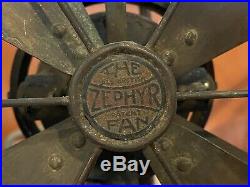The Zephyr Fan By Veritys Metallic Seamless Tube Co. Ltd. RARE ANTIQUE FAN