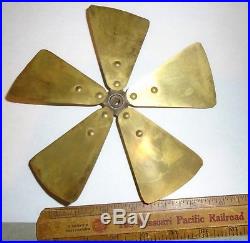 Unusual vintage 5 Blade 7 Brass FAN BLADE, mini, antique rare