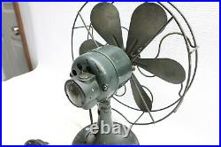 Used Antique Command Air 11 Electric Desk Fan 6 Blades 1 Speed Working! U