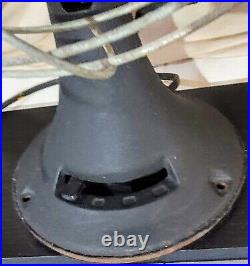 VINTAGE 1940 12 Emerson 79646AP-G Electric Fan 4 Blade 3 Speed Oscillating EUC