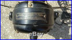 Vintage Antique Ge Fan 12 Brass Blade Fan Brass Cage & Struts #439111 1901