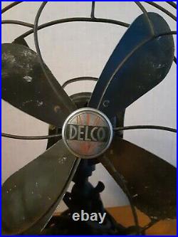 VINTAGE Delco General Motors Appliances Metal Fan FOR RESTORATION Collectible