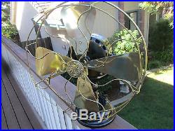 Vintage Fan Antique Fan Ge Pancake Fan 16 Brass Blade Fan Old Electric Fan