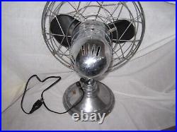 VTG 1950's Desk Fan FRESH'ND AIRE Art Deco Runs when plugged in, one speed only
