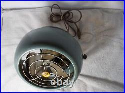 VTG 1950s MID CENTURY MODERN VORNADO TABLE FAN MODEL 16C2-1 TURQUOISE 2 SPD