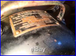 Vtg Antique Emerson 12 Brass Blade Oscillating Fan 3 Speed Type 29646 No 29646