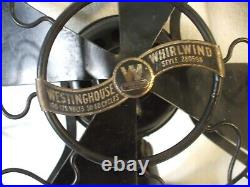 VTG Westinghouse Whirlwind Fan Black Model 280598 (Circa 1917-1919) Works