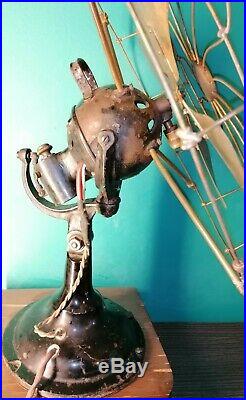 Verity Orbit 16 Antique Electric Fan Brass Blades 20s