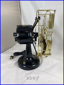 Very Nice Fully Restored 12 Westinghouse Brass Blade And Cage Vane Fan