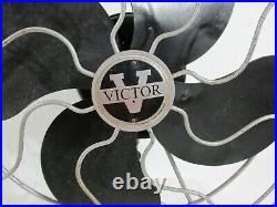 Victor Electric Fan 4 Aluminum Blade Oscillating Style Vtg 20s 30s Parts Repair