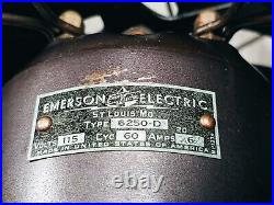 Vintage 10 Emerson 6250-D Electric Oscillating Fan Power Cord Restored