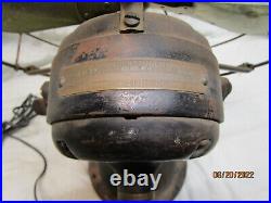 Vintage 1909 Ge 12 Inch Small Motor Yoke Fan (922625) Works