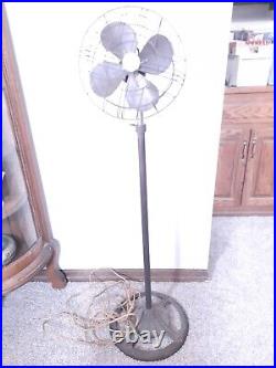 Vintage 1920's Cold Wave Art Deco Industrial Style Cast Iron Base Oscilating fan