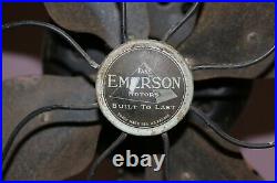 Vintage 1920's EMERSON Type 29646 3 Speed 12 4 Blade Oscillating Electric Fan