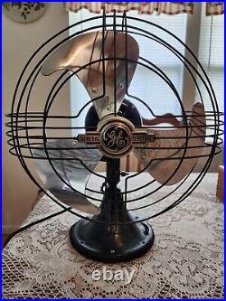 Vintage 1930's GE Vortalex 12 Oscillating Fan At1 78x191 X12634 3 Blade