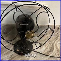 Vintage 1930s Emerson B Jr 10 Inch Oscillating Fan WORKS GREAT Repainted Blades