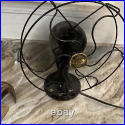 Vintage 1930s Emerson B Jr 10 Inch Oscillating Fan WORKS GREAT Repainted Blades