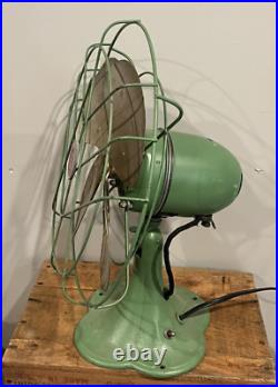 Vintage 1930s Emerson Junior Desk Fan 2660-B With Gold Blades Working (10A)