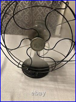 Vintage 1940's Emerson Electric 2450B 10 Metal Blade Oscillating Fan Works