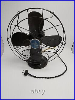 Vintage 1940`s Emerson Electric Fan 4 Blades Oscillation Works