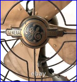 Vintage 1940's General Electric Oscillating Vortalex Fan 4 Blade 3 Speed Working