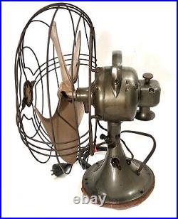 Vintage 1940's General Electric Oscillating Vortalex Fan 4 Blade 3 Speed Working