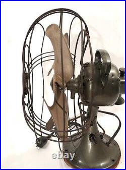 Vintage 1940's General Electric Oscillating Vortalex Fan 4 Blade 3 Speed Working