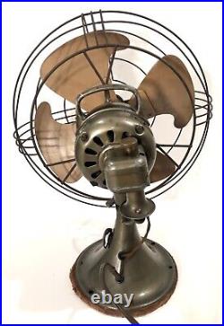 Vintage 1940's General Electric Oscillating Vortalex Fan 4 Blade 3 Speed Working