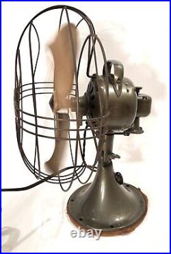 Vintage 1940's General Electric Oscillating Vortalex Fan 4 Blade 3 Speed Working