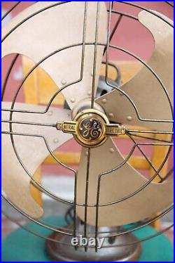 Vintage 1940s General Electric Vortalex Oscillating Fan 16 Blade industrial