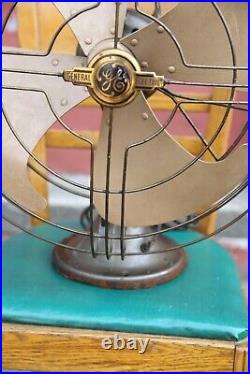 Vintage 1940s General Electric Vortalex Oscillating Fan 16 Blade industrial