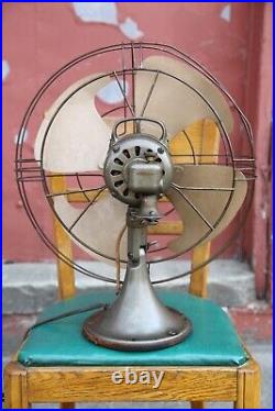 Vintage 1940s General Electric Vortalex Oscillating Fan 16 Blade industrial