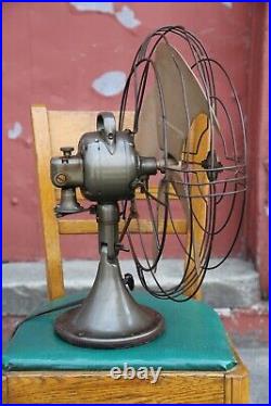 Vintage 1940s General Electric Vortalex Oscillating Fan 16 Blade industrial