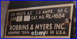 Vintage 1940s Robbins & Myers Fan WORKING Streamlined Style RL 1654