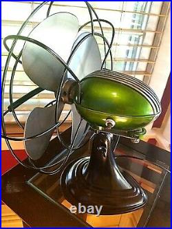 Vintage 1950's Westinghouse Electric Fan Art Deco, Candy Green, Refurbished