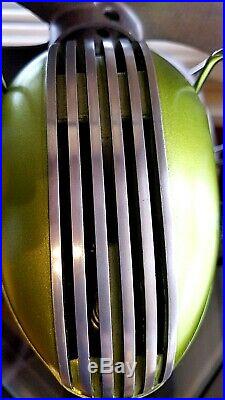 Vintage 1950's Westinghouse Electric Fan Art Deco, Chartreuse color, Refurbished
