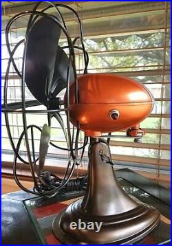 Vintage 1950's Westinghouse Electric Fan Art Deco, Pearl Orange Refurbished