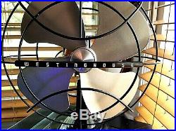 Vintage 1950's Westinghouse Electric Fan Art Deco, Root Beer color, Refurbished