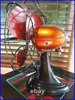 Vintage 1950's Westinghouse Electric Fan Art Deco, Root beer, Refurbished