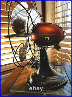Vintage 1950's Westinghouse Electric Fan Art Deco, RootBeer color, Refurbished