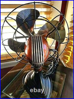 Vintage 1950's Westinghouse Electric Fan Art Deco, RootBeer color, Refurbished